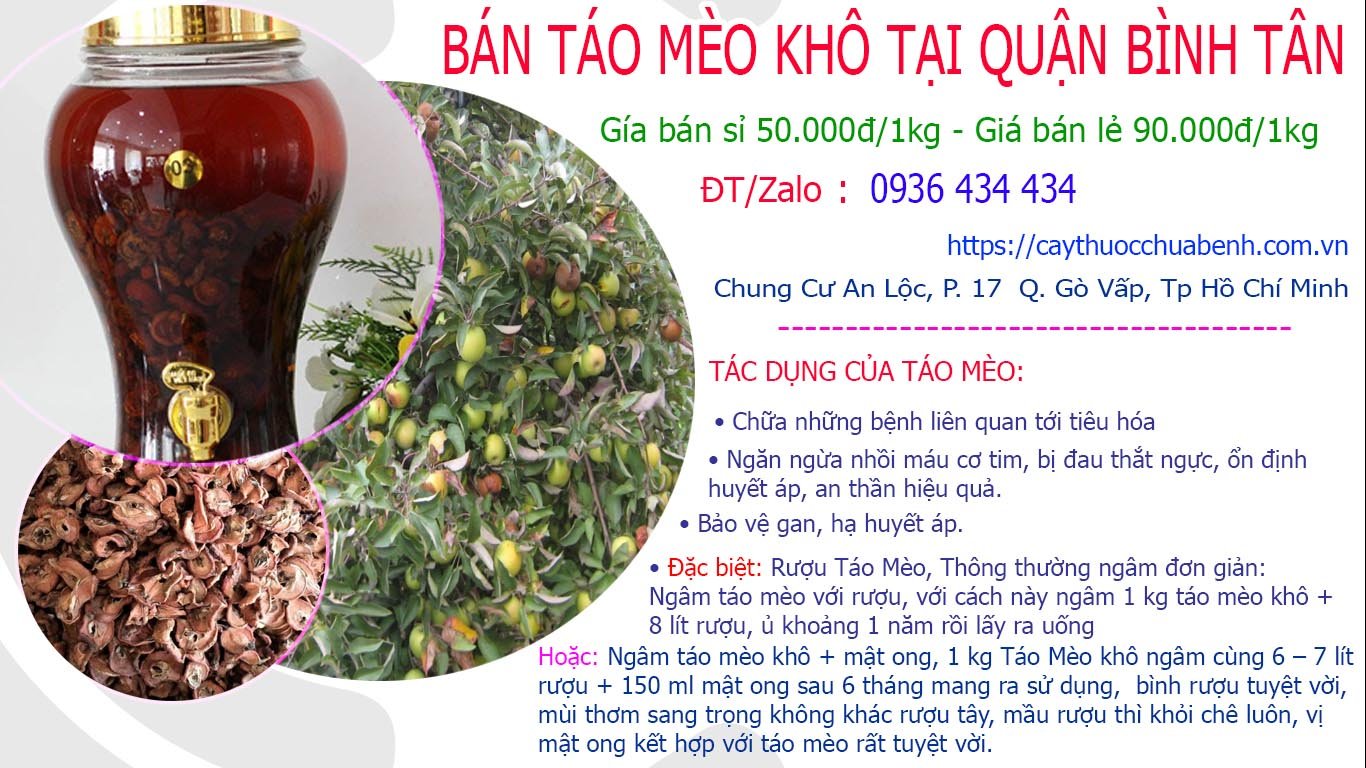 Bán Táo Mèo khô ngâm rượu uy tín tại Quận Bình Tân giá từ 50k